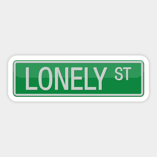 Lonely Street Road Sign Sticker